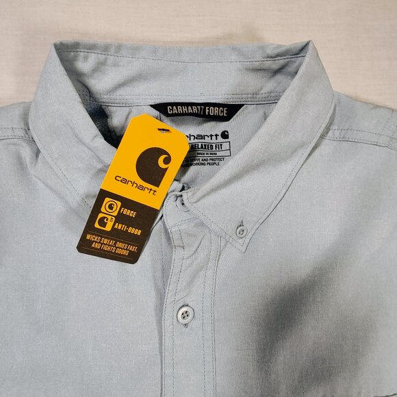 Carhartt Force Men's XL Relax Fit Short Sleeve Button-Down Shirt NWT - Picture 4 of 10